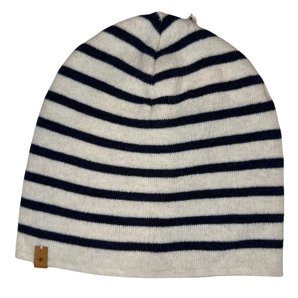 NWT- Striped Navy and White Kids Beanie